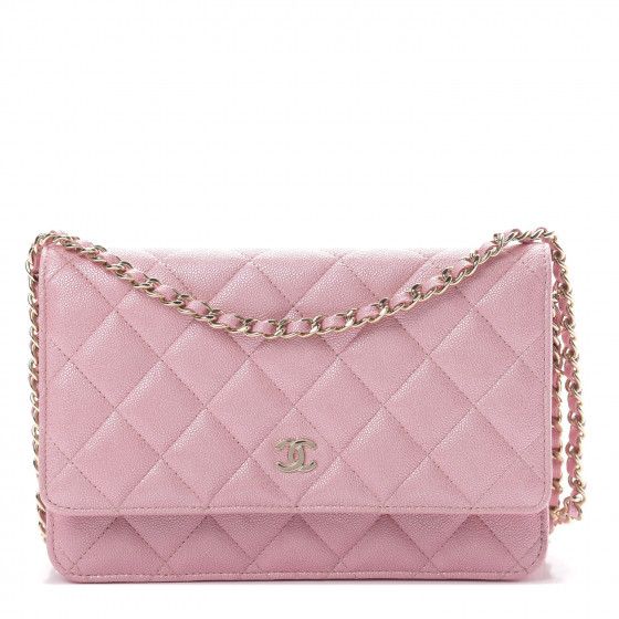CHANEL

Iridescent Caviar Quilted Wallet on Chain WOC Pink | Fashionphile