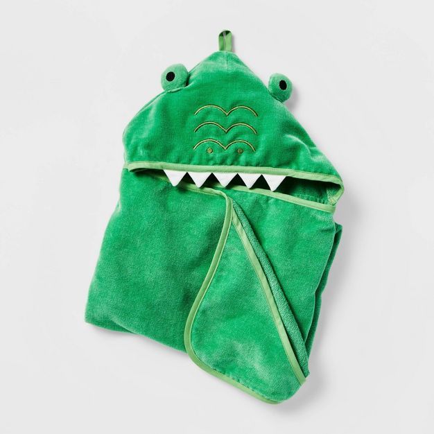 Alligator Hooded Bath Towel Green - Pillowfort™ | Target