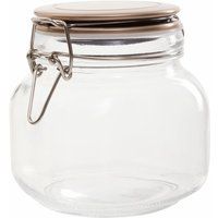 Premier Housewares - Square Glass Jar With Champagne Lid - 800Ml | ManoMano UK