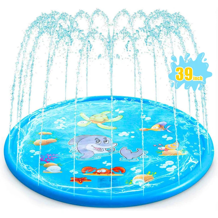 Flynow Splash Pad Sprinkler for Kids 39" Splash Play Mat Outdoor Water Toy Inflatable Splash Pad ... | Walmart (US)