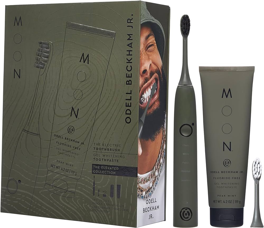 MOON x OBJ Elevated Collection, Sonic Electric Toothbrush and Peak Mint Gel Whitening Toothpaste ... | Amazon (US)