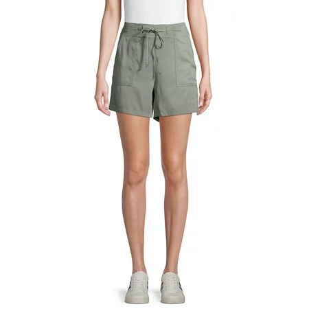 EV1 from Ellen DeGeneres Front Tie Pull-On Shorts Women's (Seaspray) | Walmart (US)
