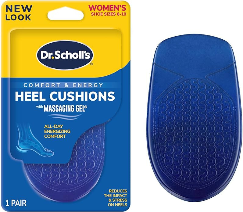 Dr. Scholl's Heel Cushions with Massaging Gel Advanced // All-Day Shock Absorption and Cushioning... | Amazon (US)