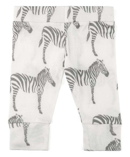 Gray Zebra Organic Cotton Leggings - Infant | Zulily