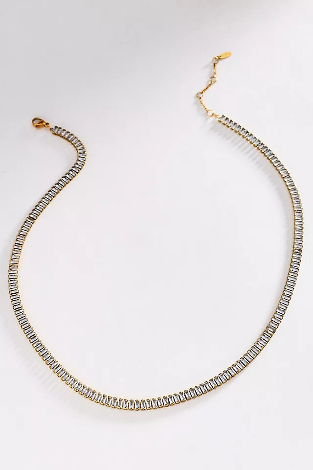 By Anthropologie Water-Resistant Tennis Necklace | Anthropologie (US)