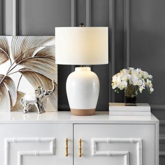 Portcia Table Lamp - Speckled Ivory Glaze - Safavieh | Target