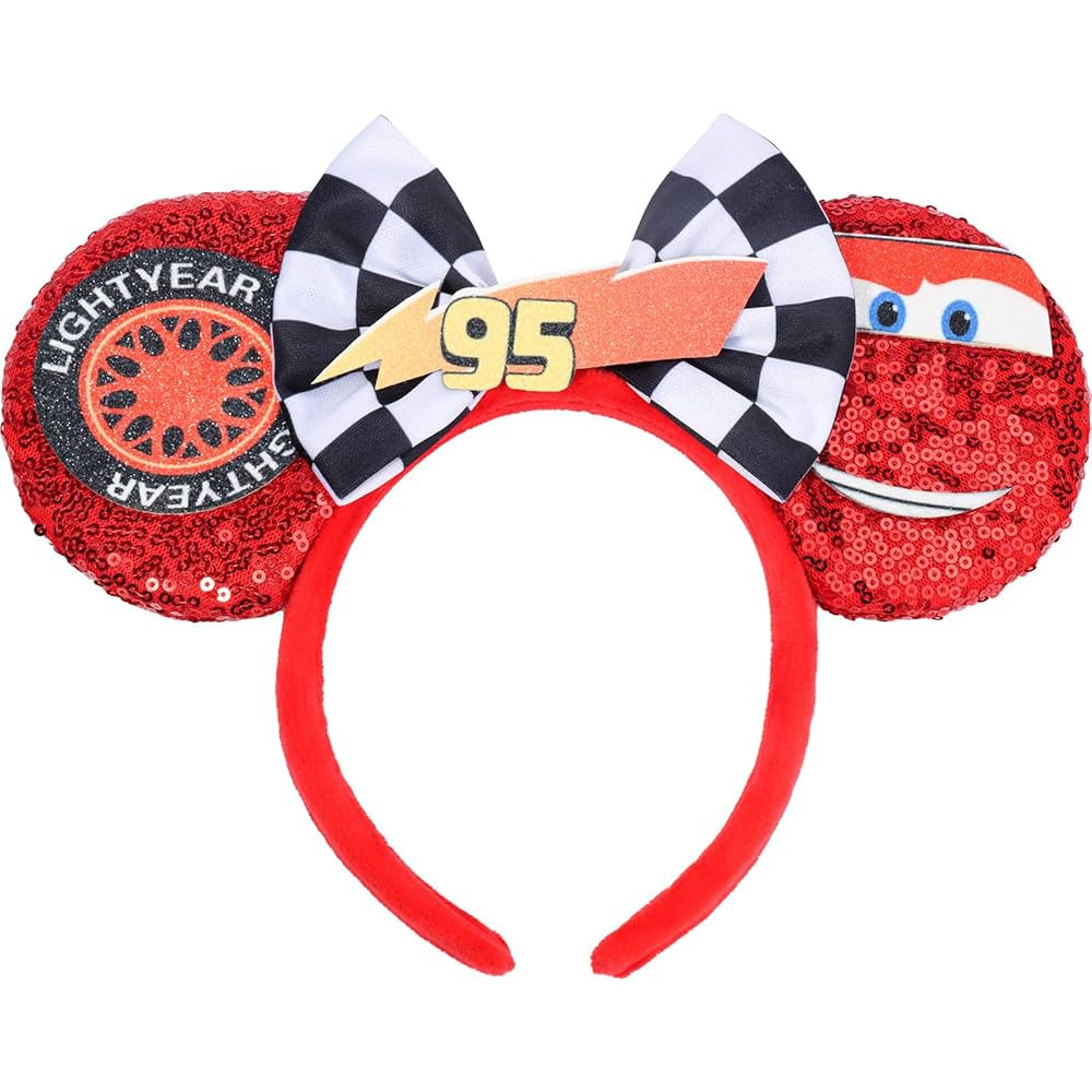 Mouse Ears Headband, Cars Ears for Women Adult Kids Boys Girls, Sequin Headband Park Ears for Tri... | Amazon (US)