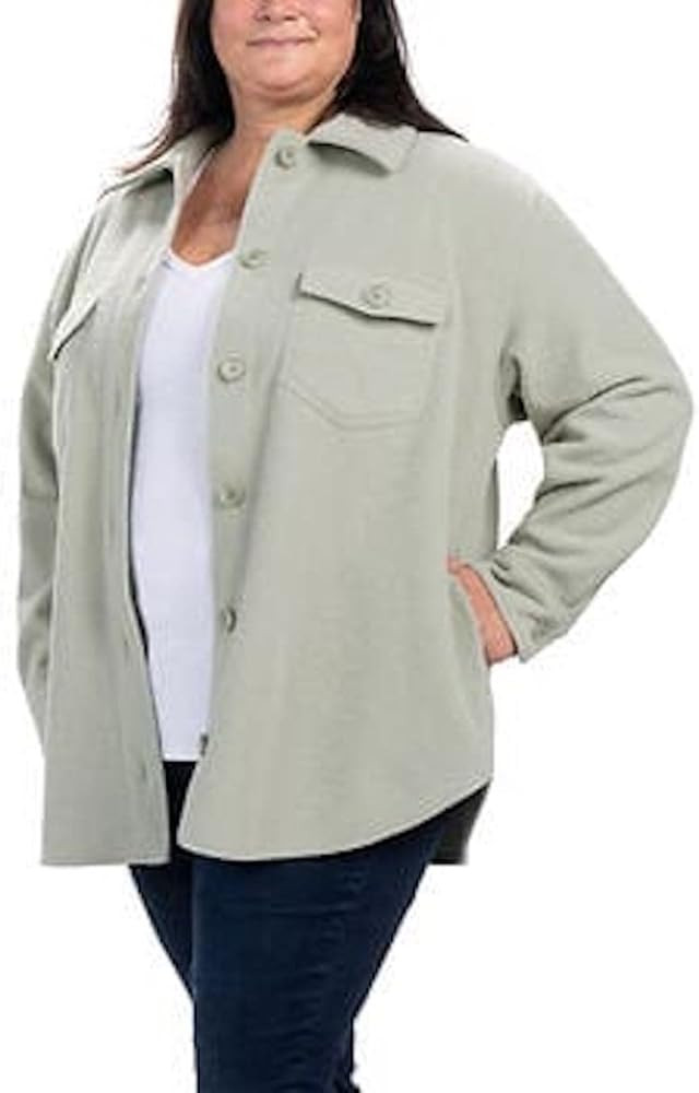 Hilary Radley Women's Long Sleeve Shacket Shirt Jacket | Amazon (US)