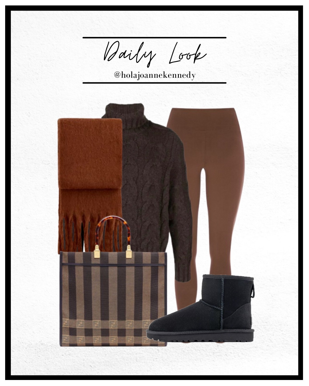 brown leggings outfit, brown cable knit jumper, longline knit jumper, oversized chunky knit scarf, tonal brown outfit, chocolate brown layers, cosy work from home outfit, running errands outfit, warm neutral outfit, Fendi Sunshine tote outfit, mini Ugg boots outfit, black fluffy socks, quiet luxury casual, elevated loungewear, capsule wardrobe neutrals 

#LTKuk #LTKwinter #LTKeurope