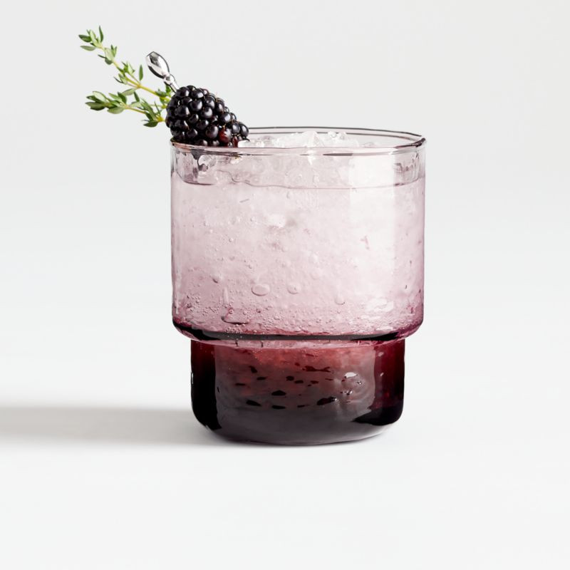 Billie Amethyst Double Old-Fashioned Glass + Reviews | Crate & Barrel | Crate & Barrel