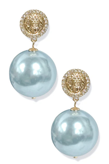 Tammy Pearl Light Blue Earrings | The Willow Tree