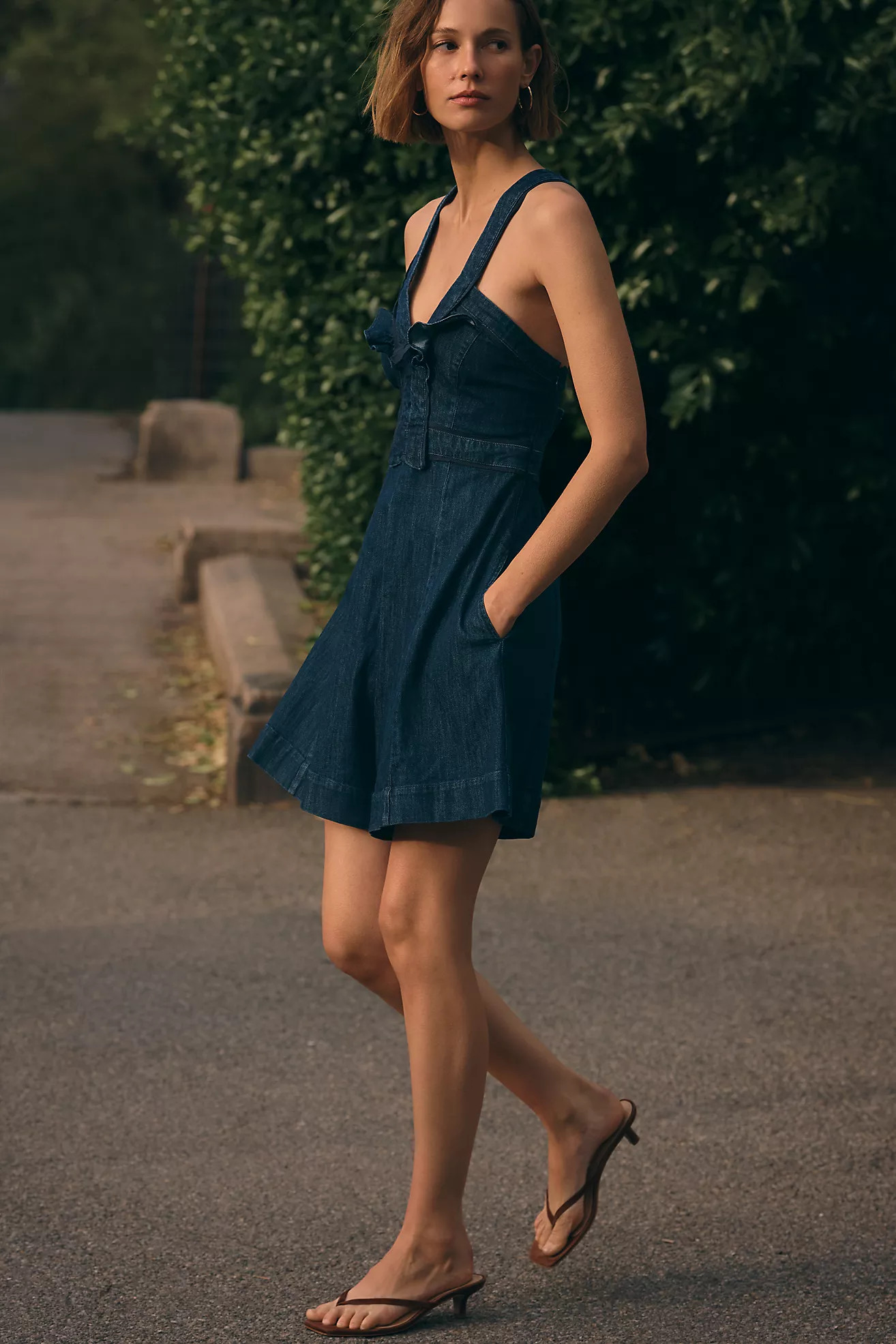 Maeve Halter Cutout Romper | Anthropologie (US)