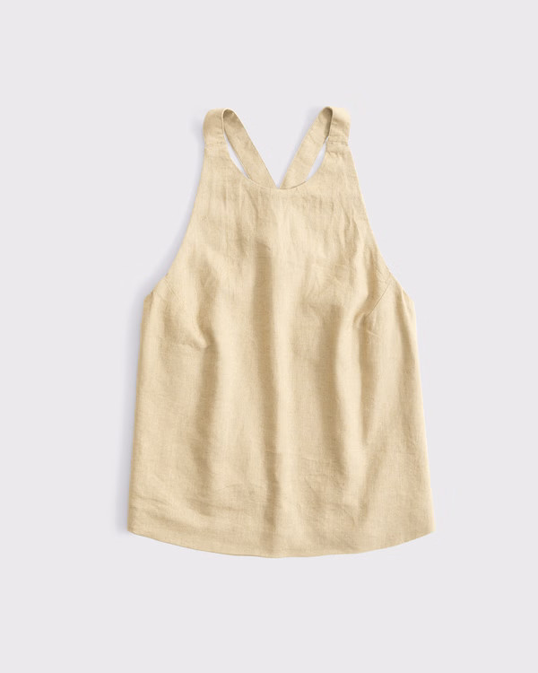 Women's Linen-Blend Open-Back Set Top | Women's New Arrivals | Abercrombie.com | Abercrombie & Fitch (UK)