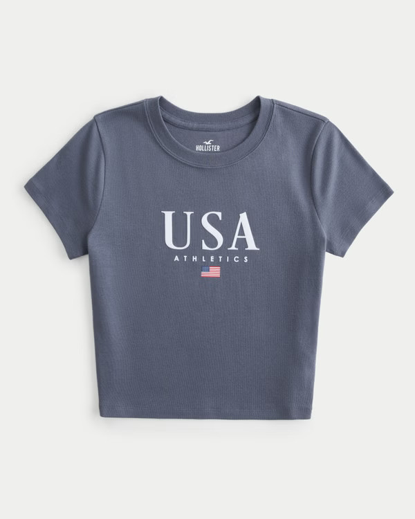 USA Athletics Graphic Baby Tee | Hollister (US)