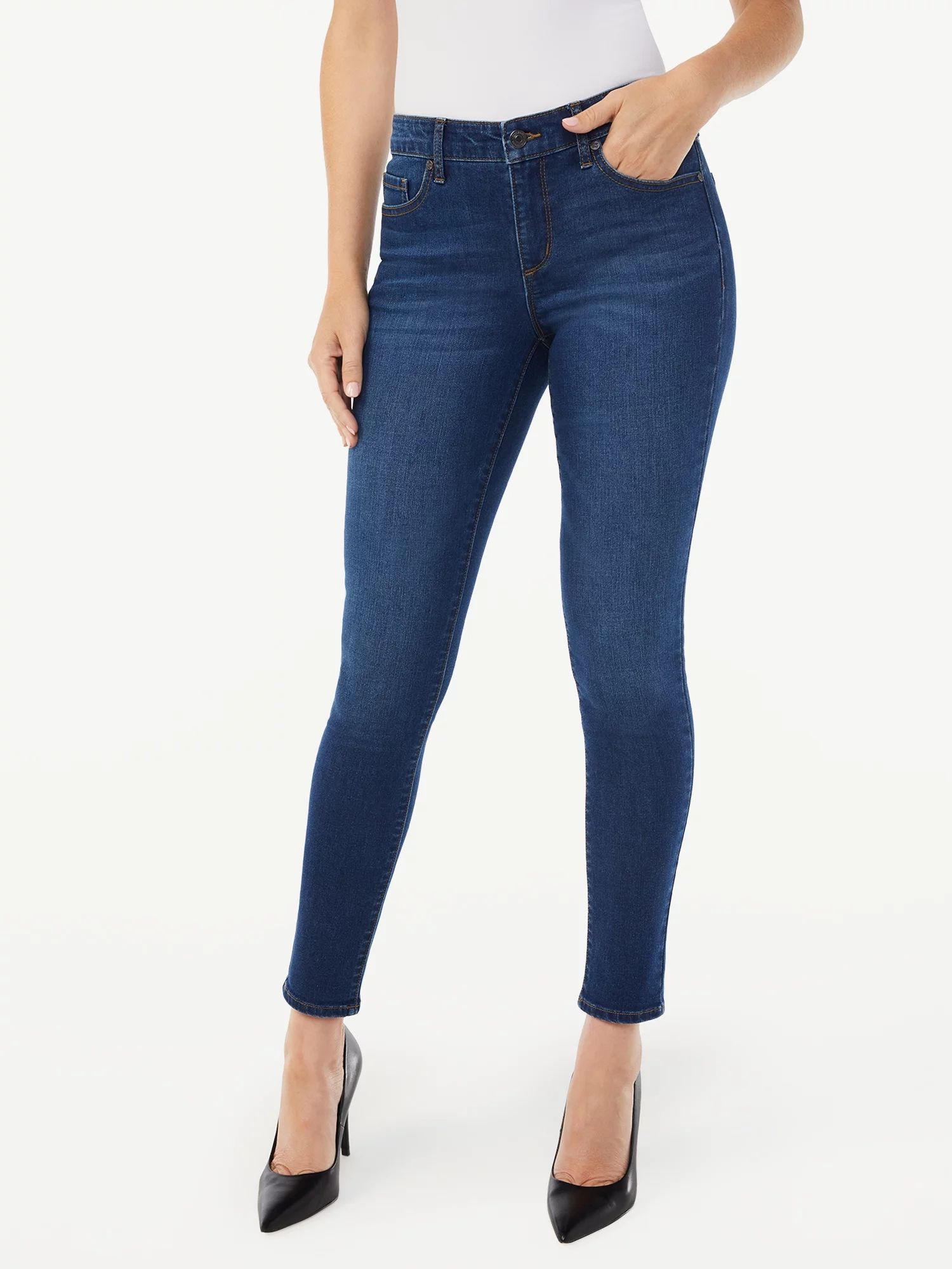 Sofia Jeans Women's Sofia Skinny Mid Rise Ankle Jeans - Walmart.com | Walmart (US)