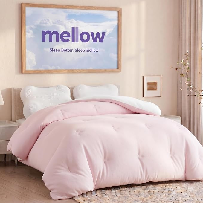 Mellow Marshmellow Comforter – Extra Fluffy Double-Stuffed Down Alternative Duvet Insert, All-S... | Amazon (US)