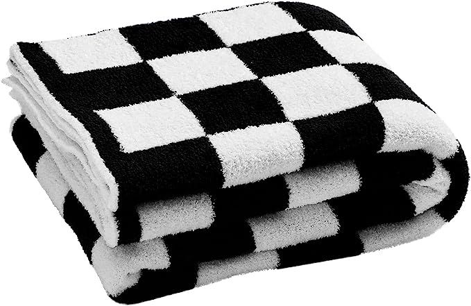 YIRUIO Throw Blankets Checkered Grid Chessboard Gingham Warmer Comfort Reversible Shaggy Cozy Dec... | Amazon (US)