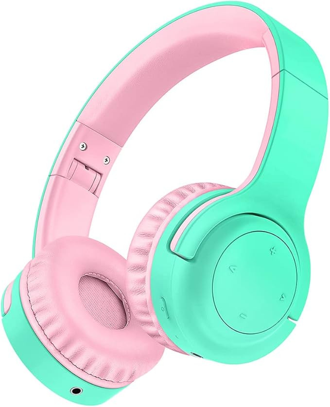 Picun Wireless Kids Headphones, 94dB Volume Limited, 35 Hours Playtime, Bluetooth 5.0, Audio Shar... | Amazon (US)