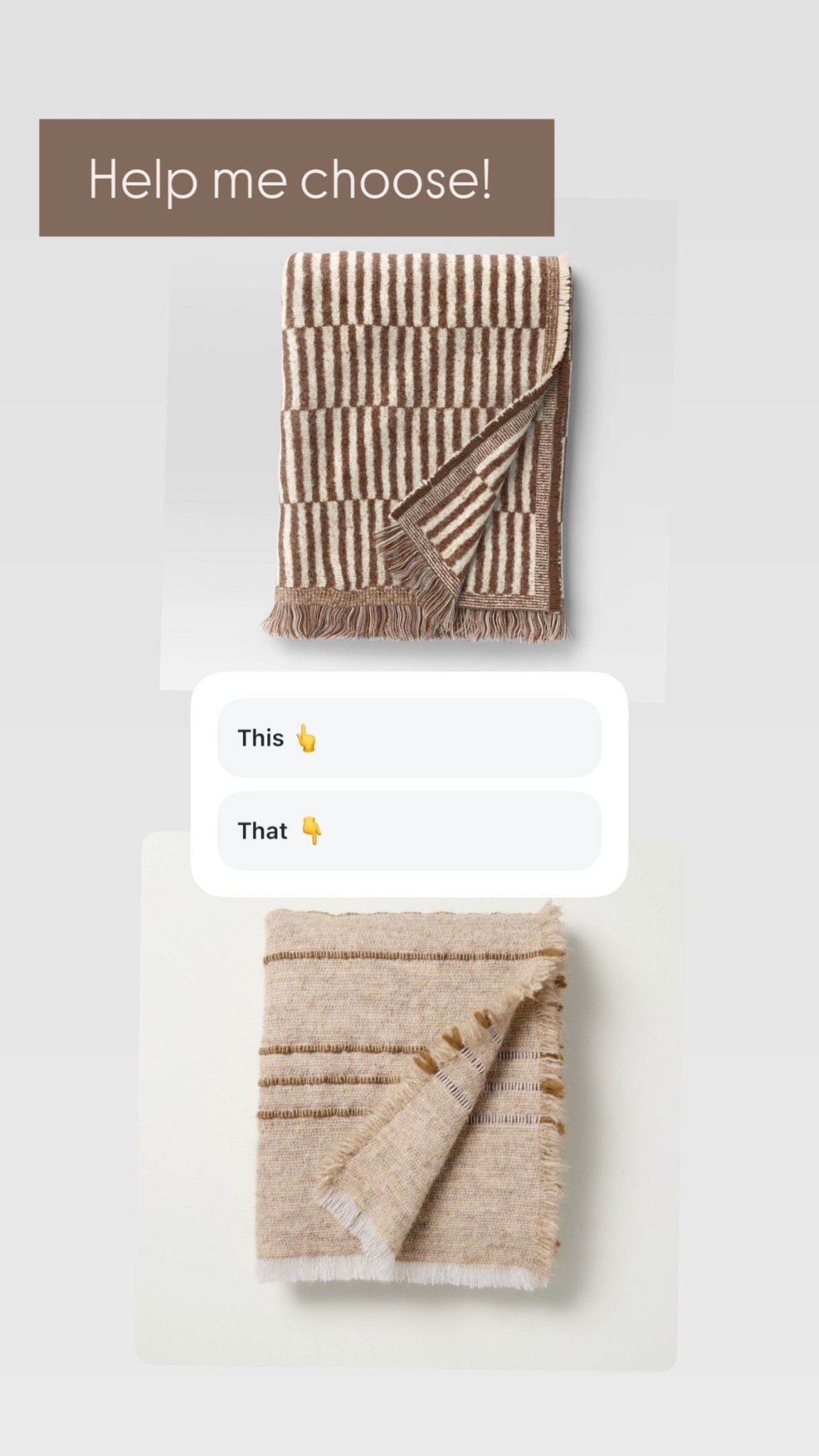 Help me choose! I’m looking for a cozy throw for my ottoman this fall! Which is your fave? 

#LTKFindsUnder50 #LTKSeasonal #LTKHome