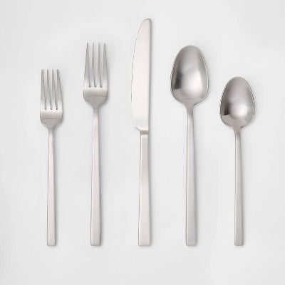 20pc Narrow Kosta Stainless Steel Silverware Set Silver - Project 62&#8482; | Target