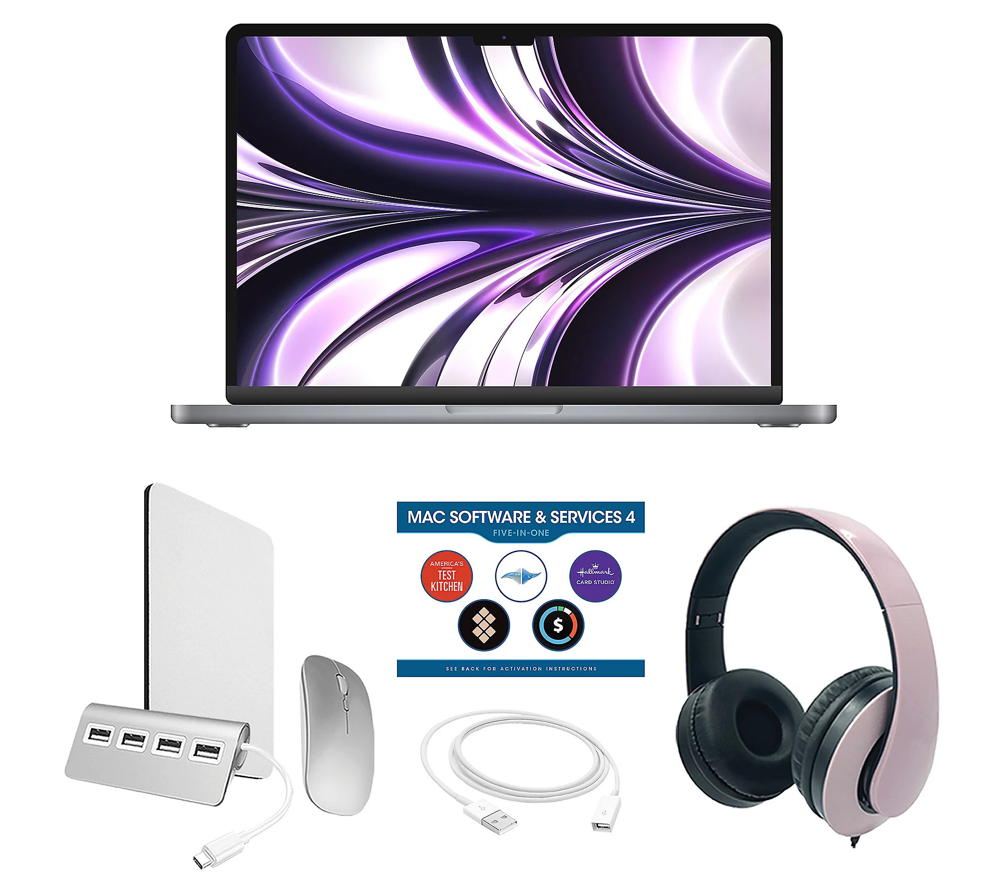 Apple Macbook Air 13"" Laptop, M2 512GB w/ Accessories | QVC