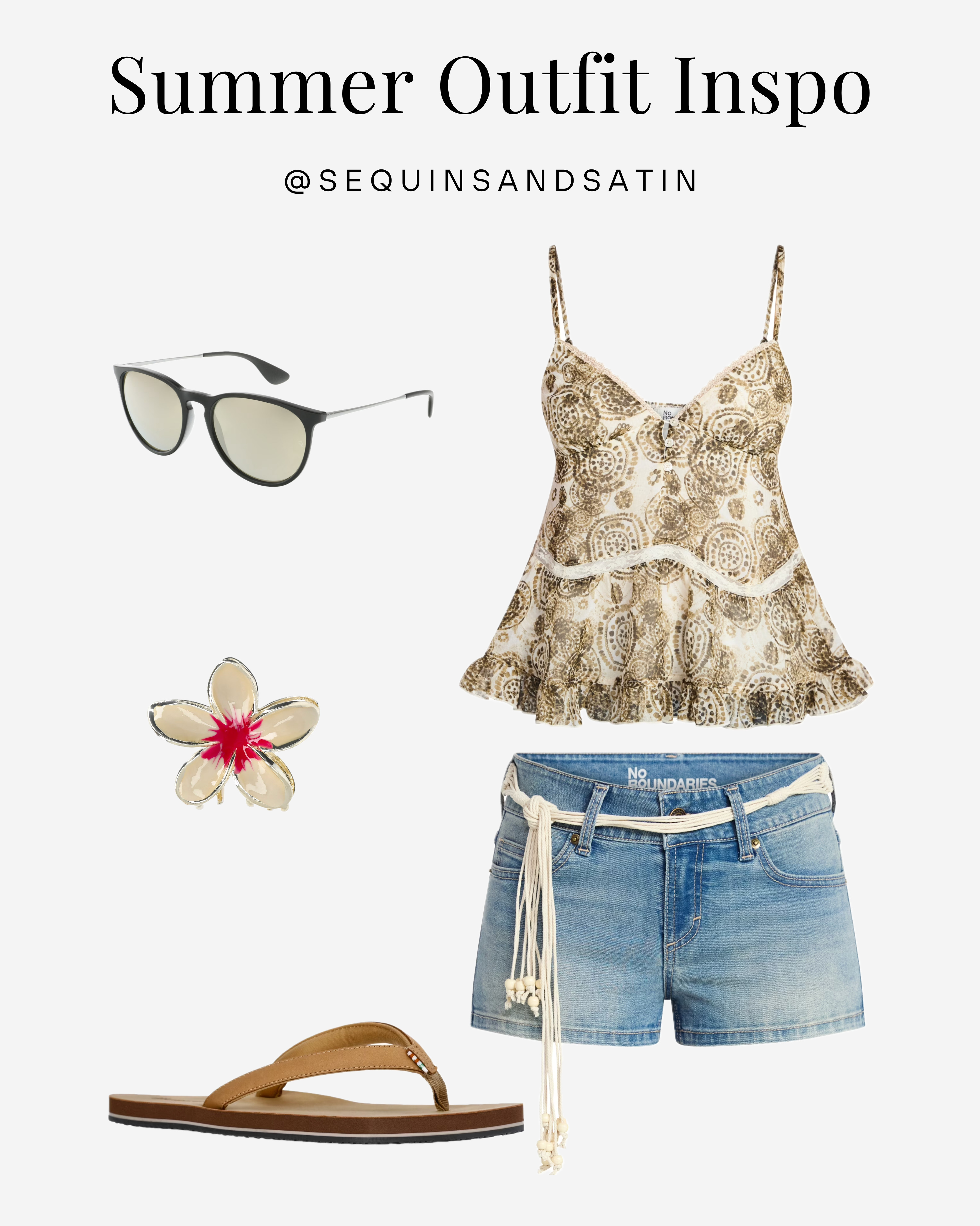 Summer outfit inspo! Walmart outfits, walmart clothing, walmart clothes for women, womens walmart clothes, walmart fashion finds, summer walmart fashion finds, peplum top outfits, babydoll top outfits, denim shorts outfits, stretchy denim shorts, brown flip flops outfits, summer outfits, casual summer outfits, beach outfits, beach day outfits, summer vacation outfits, affordable clothes womens 

 #LTKootd #LTKSeasonal