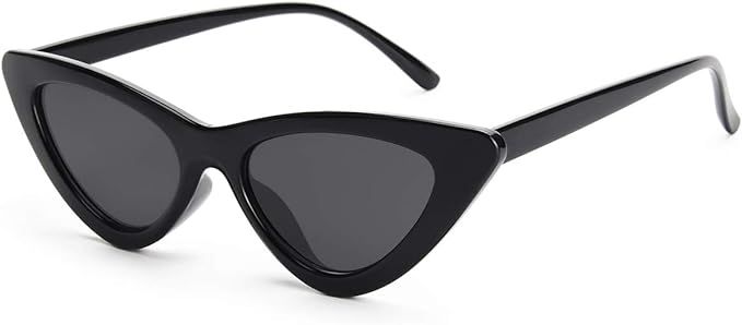 livho Retro Vintage Narrow Cat Eye Sunglasses for Women - 100% UV400 Protection Lens | Amazon (US)
