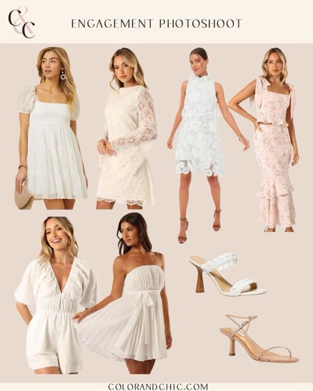 Engagement photo shoot dresses and sandals that are stunning! Looks so pretty for more casual photo shoot and fancier photo shoots

#LTKWedding #LTKStyleTip
