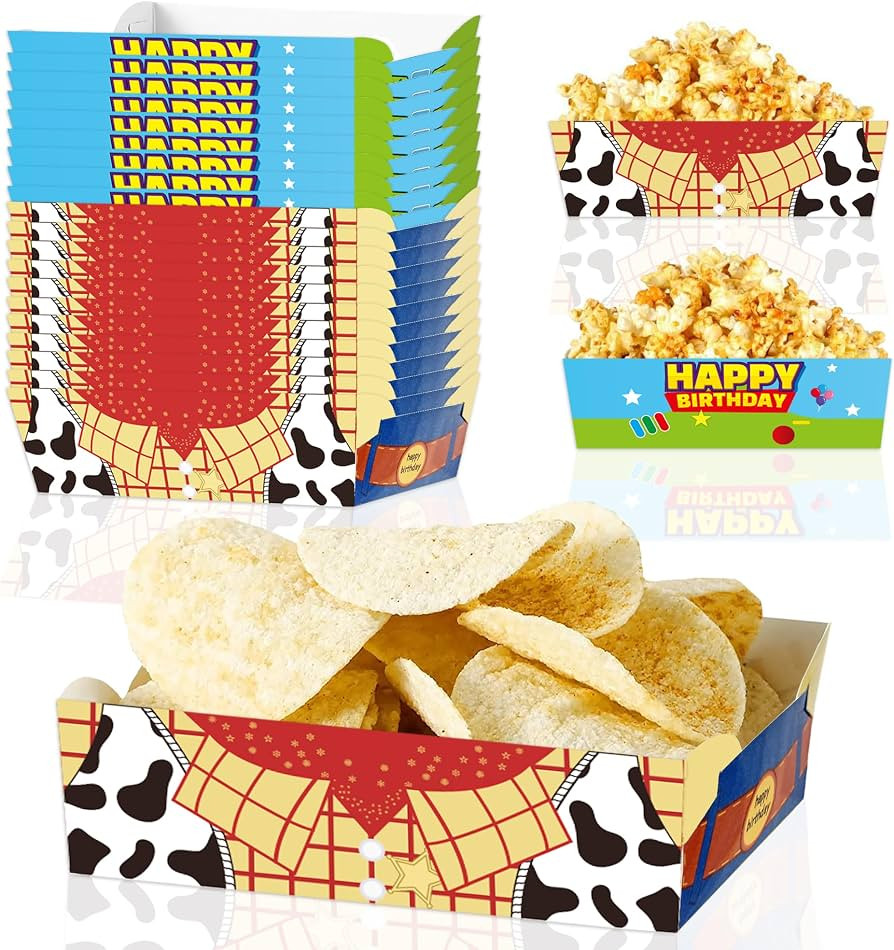 Cartoon Story Disposable Paper Food Trays 24pcs Two Infinity and Beyond Birthday Decorations Nach... | Amazon (US)