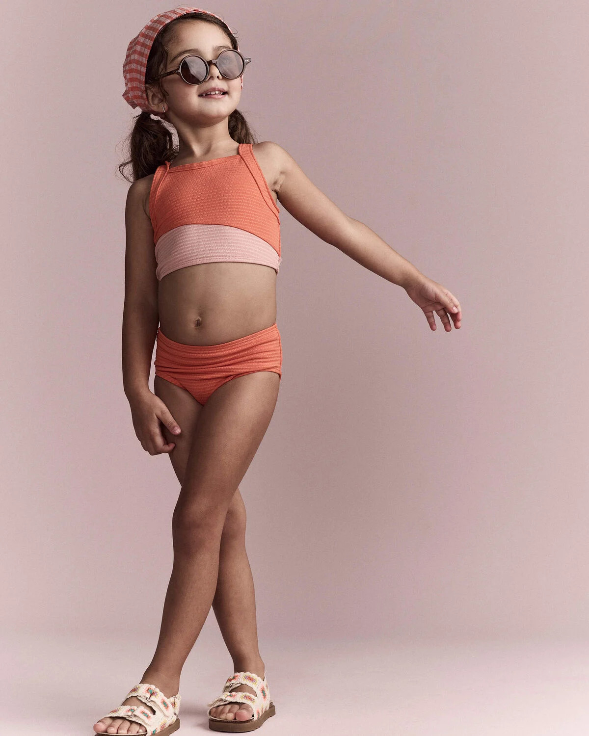 Toddler Girl Colorblock Tankini Set - Orange - Otter Avenue | Carter's | Carter's Inc