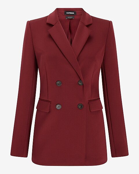 Supersoft Double Knit Double Breasted Blazer | Express