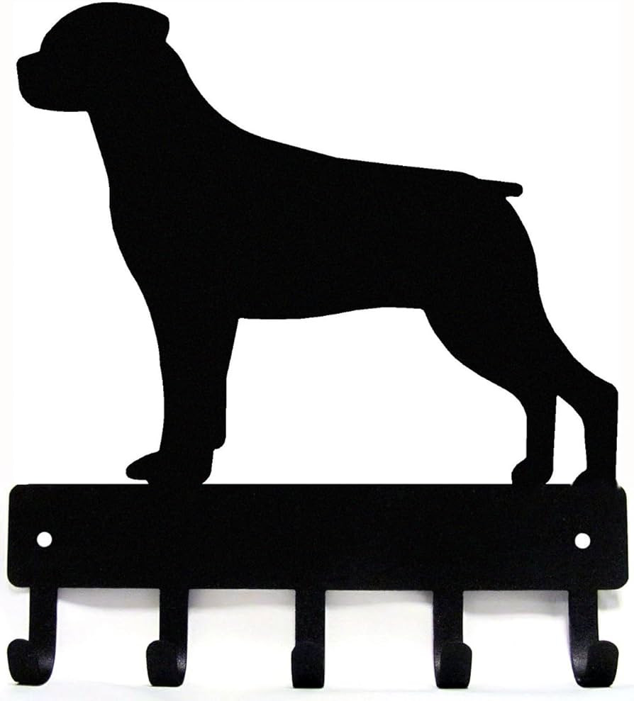 The Metal Peddler Rottweiler Key Holder for Wall - Small 6 inch Wide with 5 Hooks - Made in USA | Amazon (US)