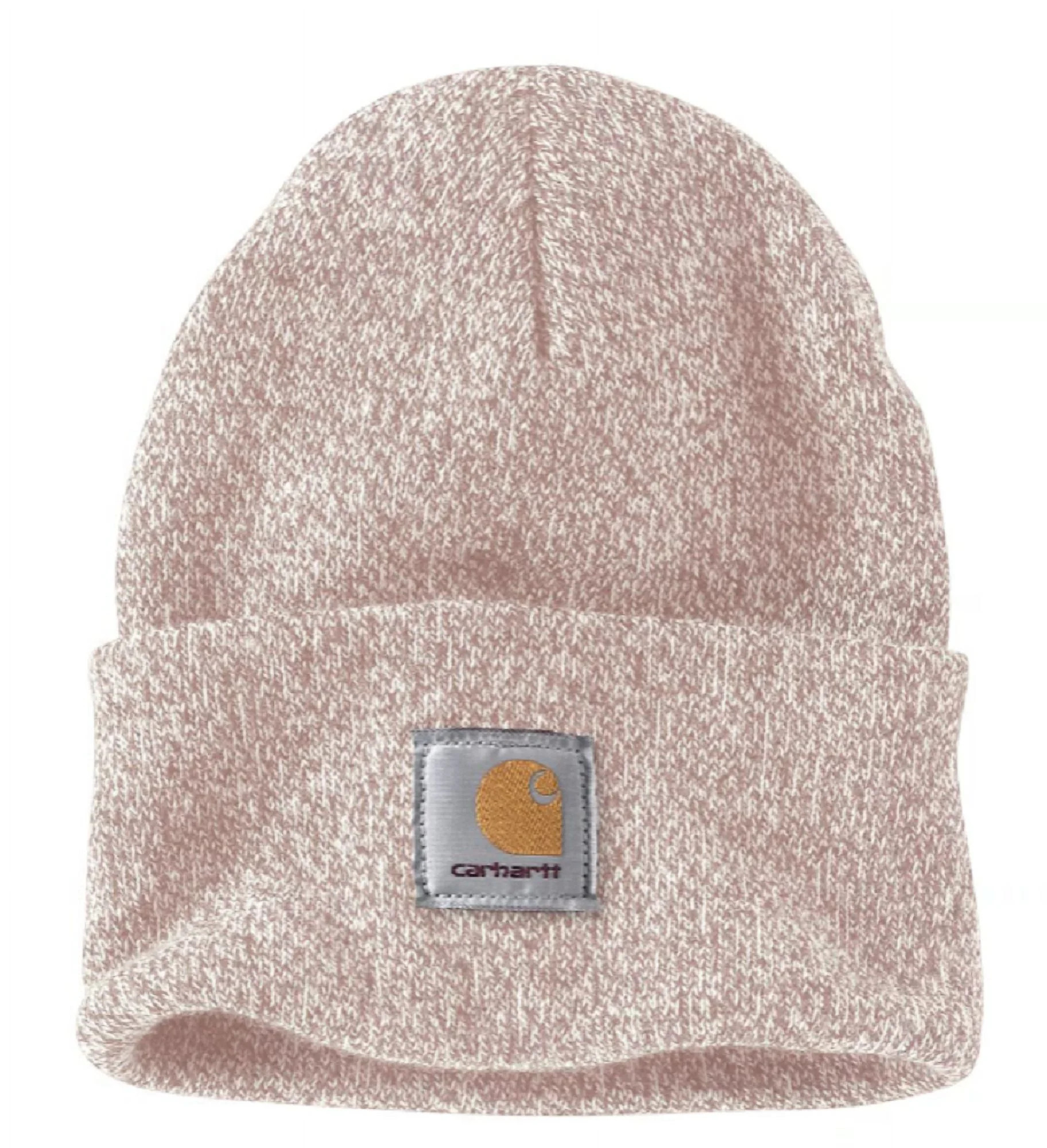 Carhartt A18-Q37 Men's Knit Cuffed Beanie, Ash Rose/Marshmallow Marl, One Size | Walmart (US)