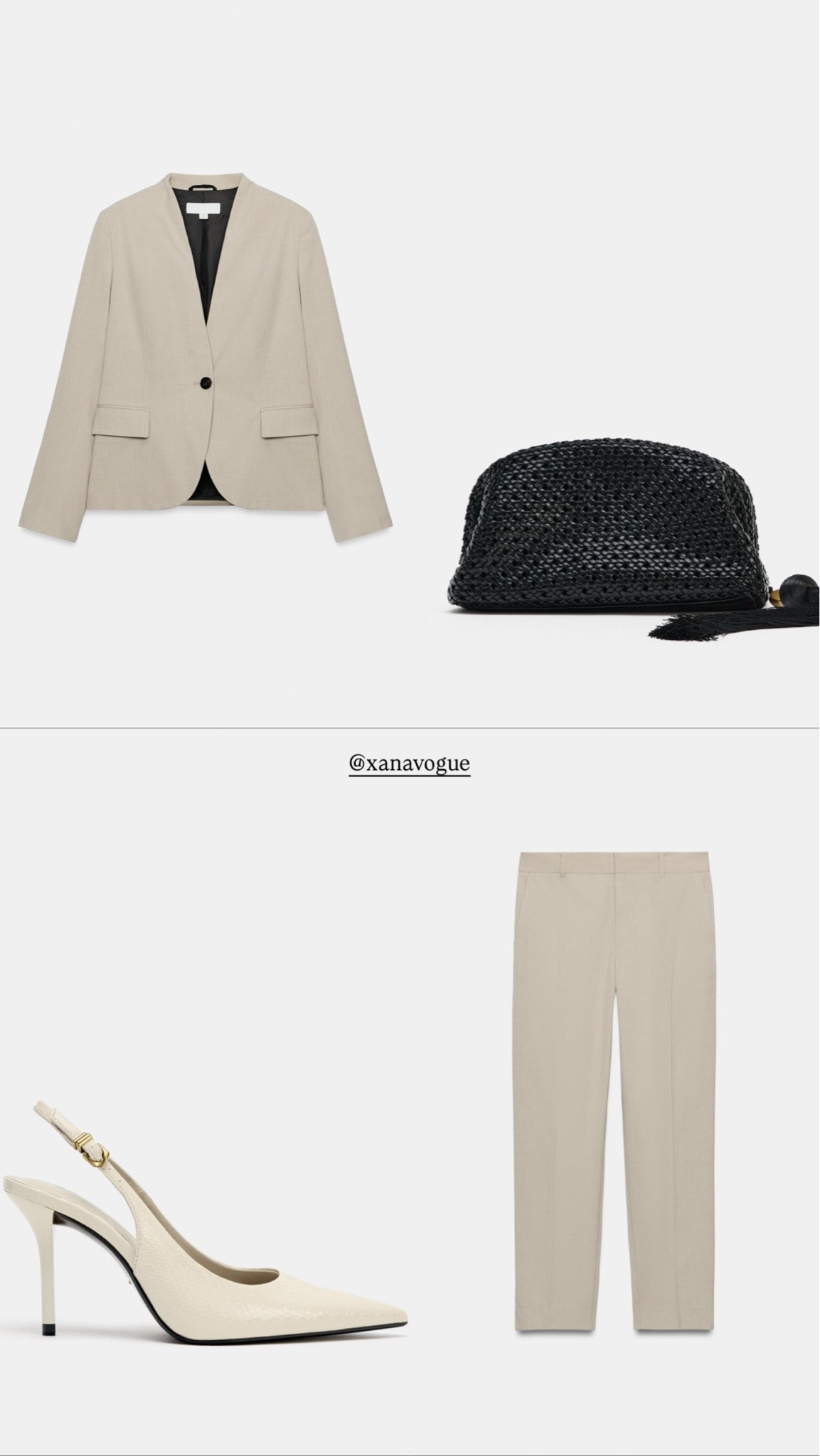 Zara Sand Matching Suit Outfit

A polished sand blazer and trouser set styled for work, daytime and evening.

🔎 Zara matching set, Zara suit women, sand suit women, two piece set, co ord set women, tailored blazer outfit, low rise trousers women, workwear outfit women, office to evening outfit, day to night suit, blazer and trousers set, neutral fall outfit, elegant workwear, evening suit women, ballerina flats outfit, heels outfit women, fall capsule wardrobe