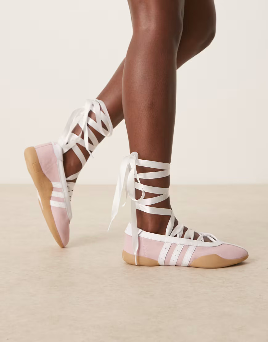 adidas Originals Taekwondo Mei Ballet trainers in light pink and white | ASOS (Global)