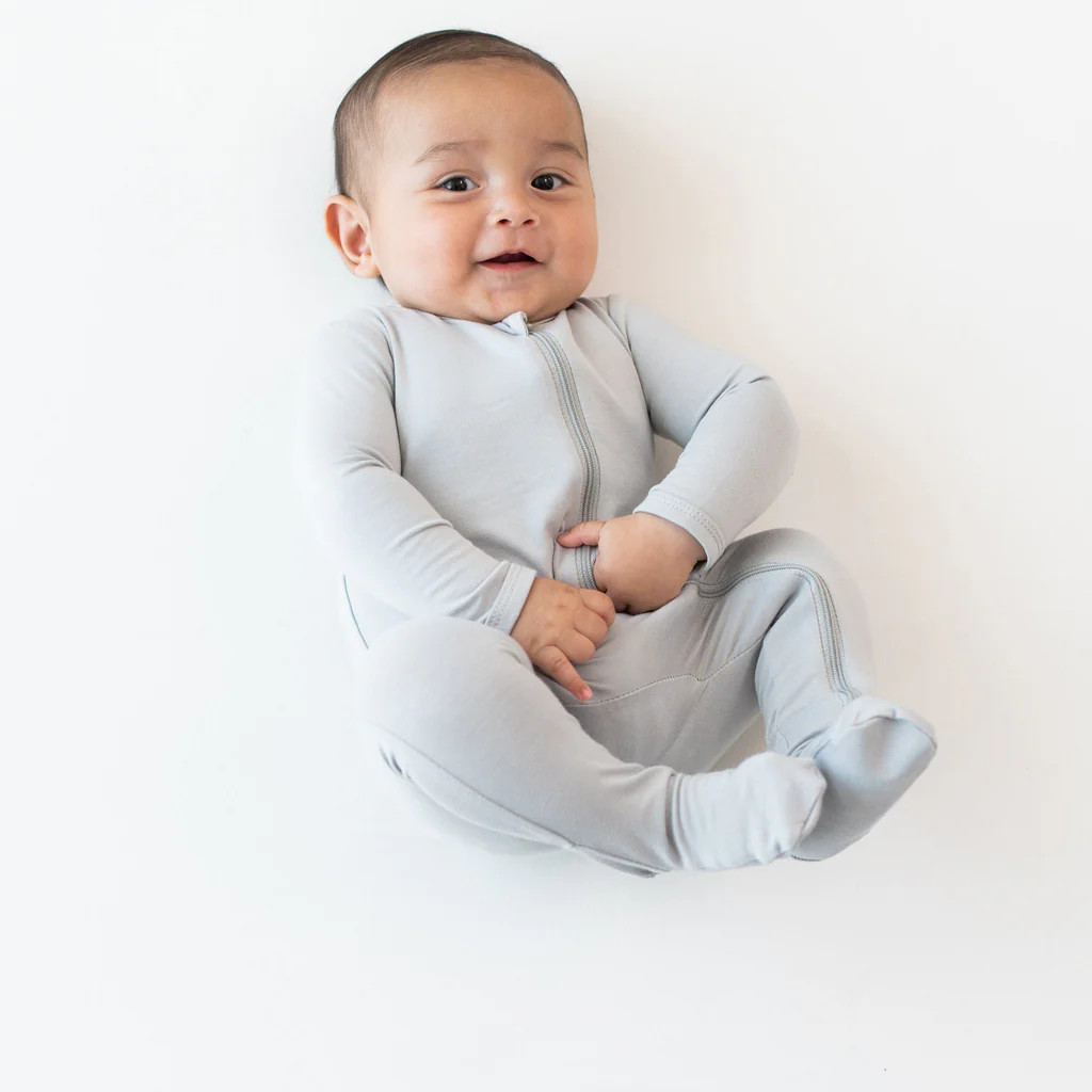 Zippered Footie in Storm | Kyte Baby
