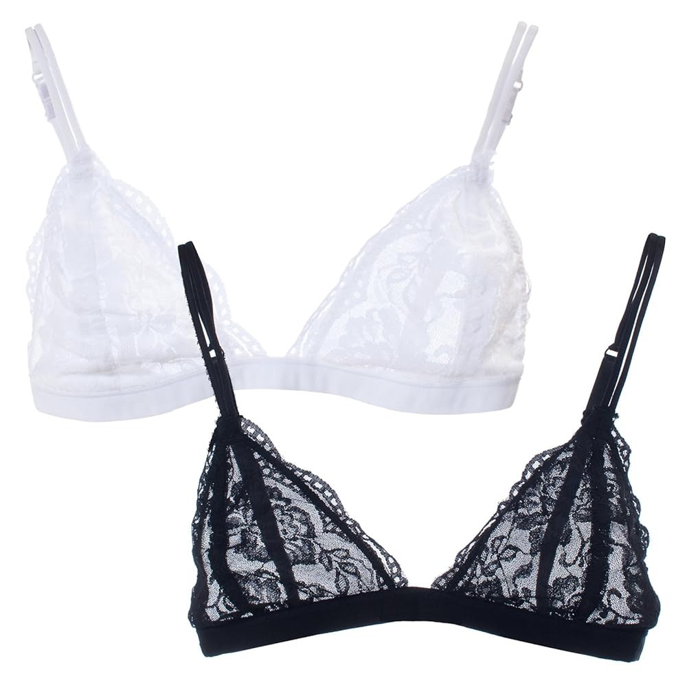 URBAN K Womens Semi Sheer Lace Sexy Bralette | Amazon (US)
