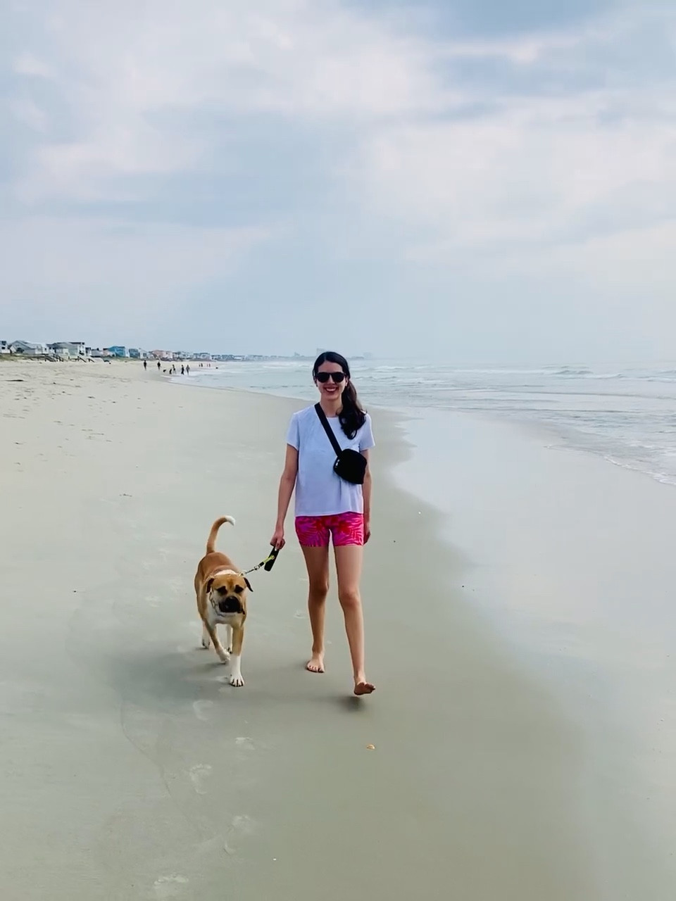 Walks on the beach with 🐶 
Wore these new bike shorts from Walmart. They come in solids and prints. I’m impressed with the quality fits tts. The belt bag is a dupe from Amazon. 

#LTKsalealert #LTKSeasonal #LTKFind