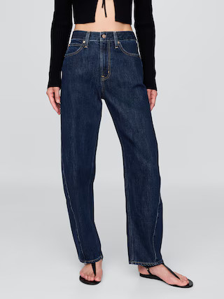 High Rise Barrel Jeans | Gap (US)