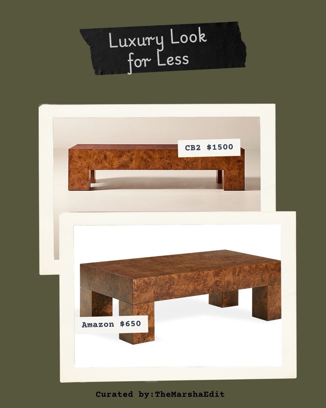A CB2 dupe find on Amazon! For half the price!! $$ #coffeetable #home #decor

#LTKHome #LTKSaleAlert