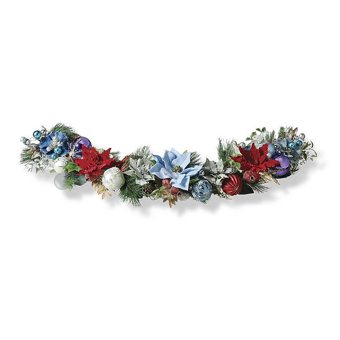 Mark Roberts Festive Blue & White Garland | Frontgate | Frontgate
