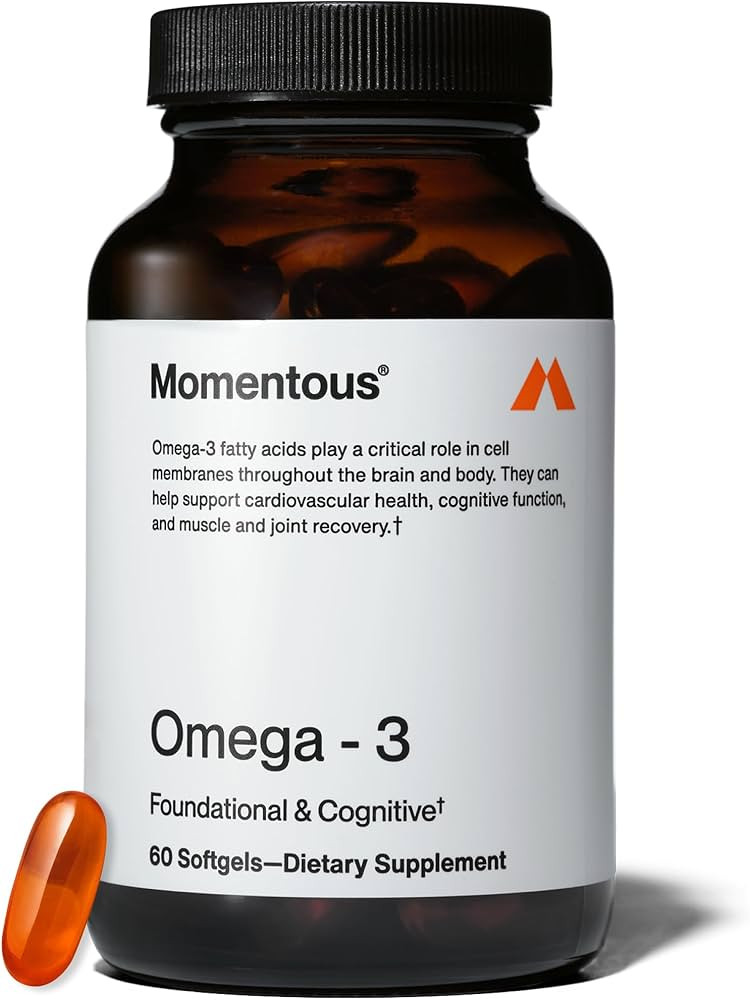Momentous Omega-3 Fish Oil - High-Potency EPA & DHA Supplement for Men & Women - Supports Heart, ... | Amazon (US)