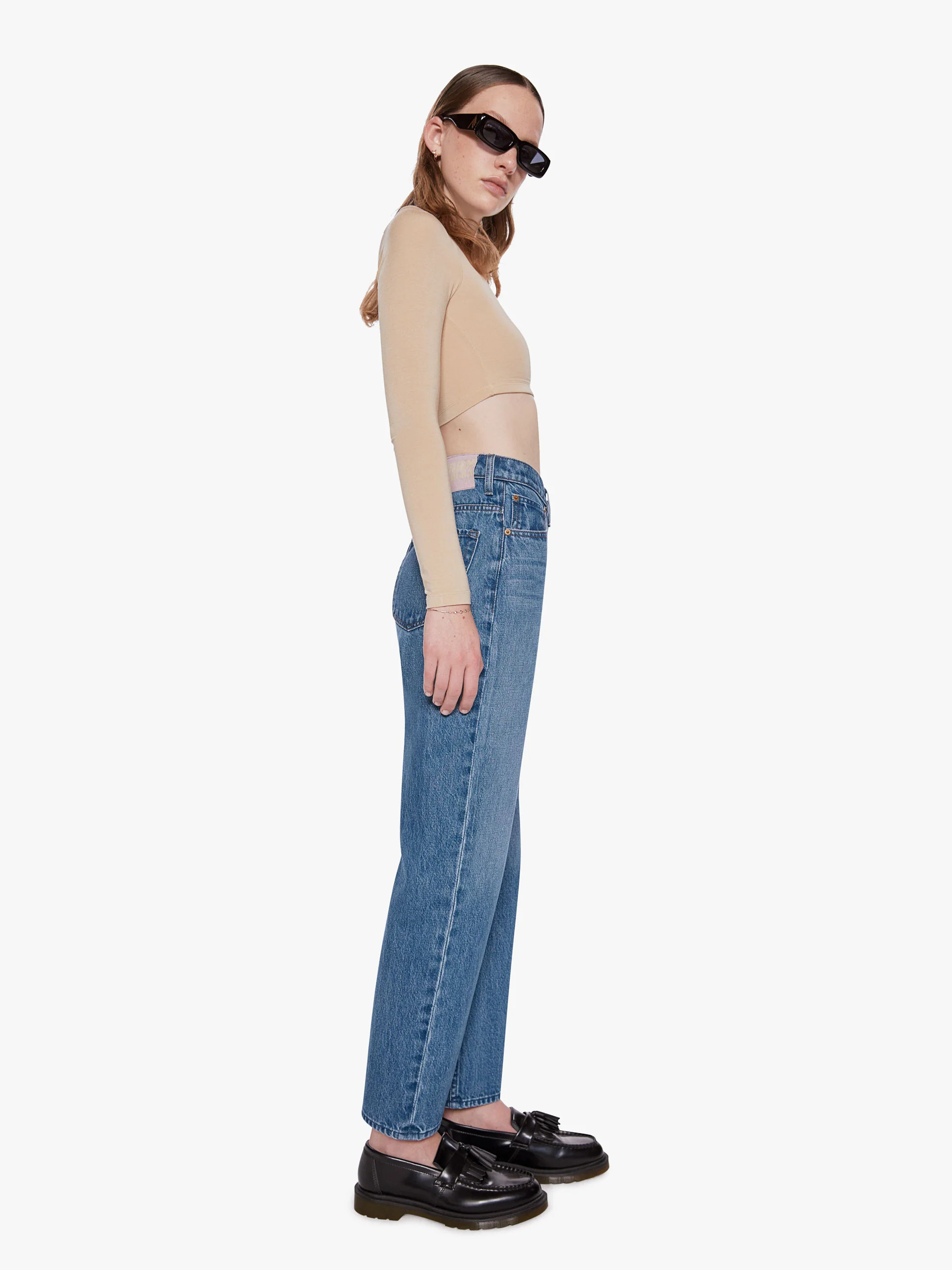 SNACKS! HIGH WAISTED DOUBLE STACK ANKLE DELICIOUS MEMORIES | Mother Denim