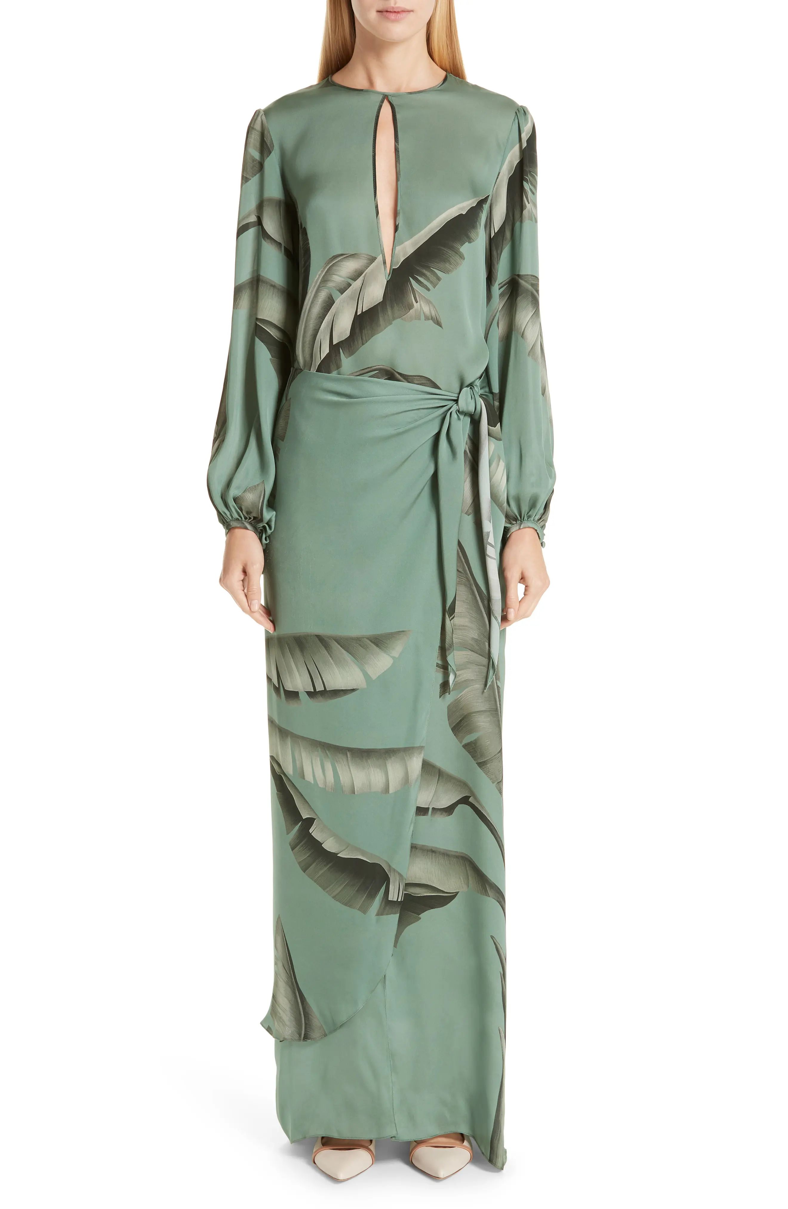 Johanna Ortiz Palm Print Silk Maxi Dress | Nordstrom