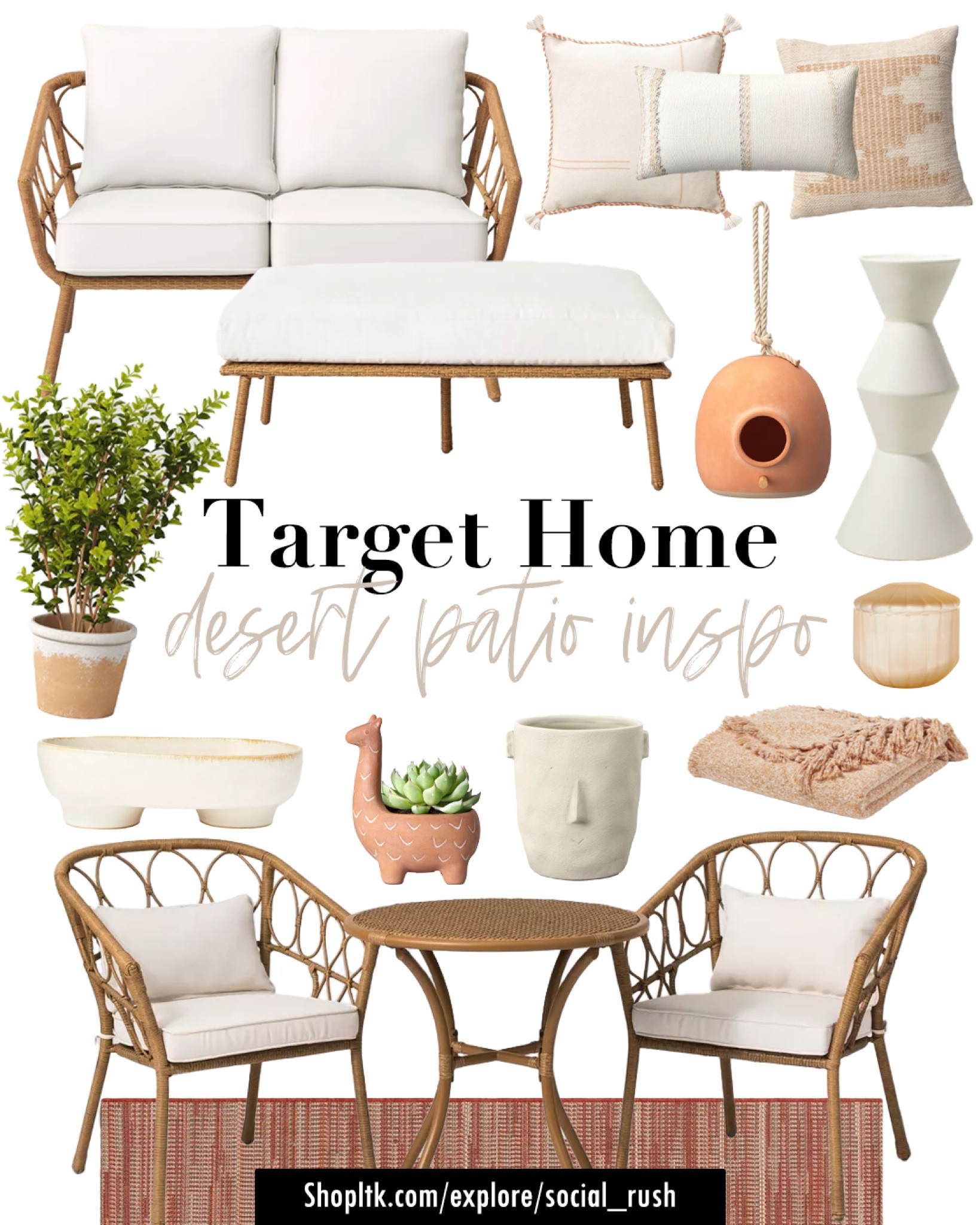 Patio inspo, backyard inspo, patio decor, outdoor furniture, backyard patio dining, outdoor loveseat, outdoor ottoman, patio dining table, patio furniture, backyard furniture, outdoor rug, Target Home #patio #target 

#LTKFind #LTKSeasonal #LTKhome
