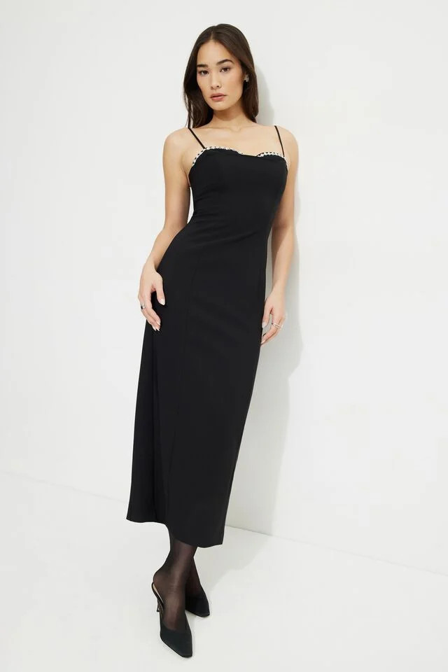 Embellished Sweetheart Maxi Dress | Dynamite Clothing