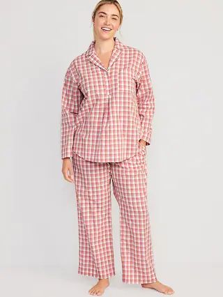 Maternity Printed Poplin Pajama Set | Old Navy (US)