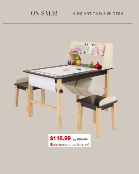 50% off this cute little kids’ art table! Perfect for a playroom and I love the color/wood combo 🤎

#LTKfamily #LTKhome #LTKkids