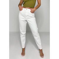 Tall White Comfort Stretch Mom Jeans | Missguided (US & CA)