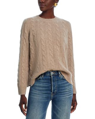 C by Bloomingdale's Cashmere Cable Knit Crewneck Sweater - Exclusive | Bloomingdale's (US)